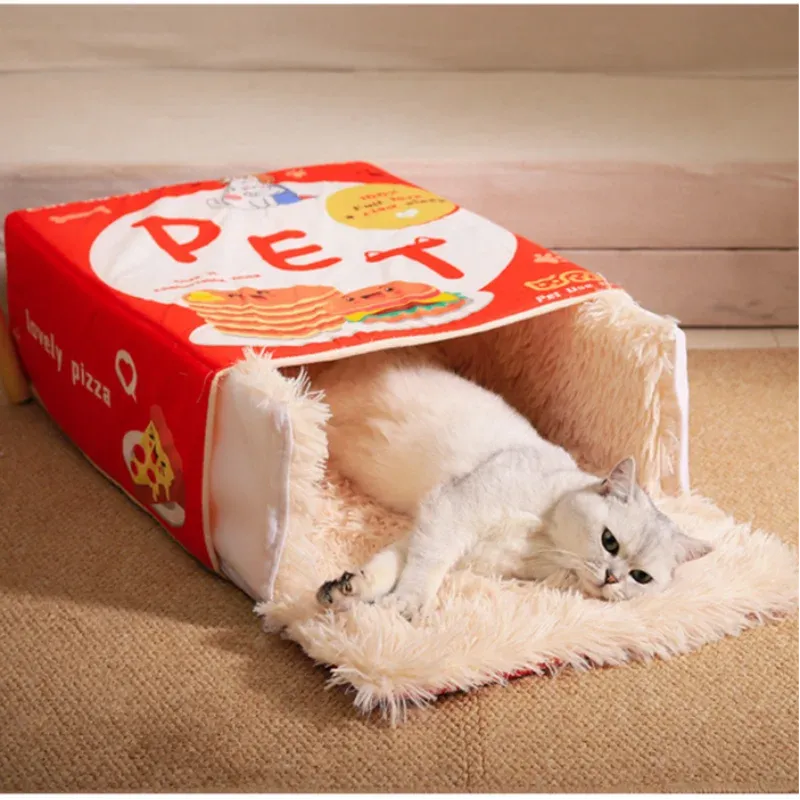 🐾 Cozy Cat Corner: Enclosed Snack Box Bed & Playhouse 🐱✨