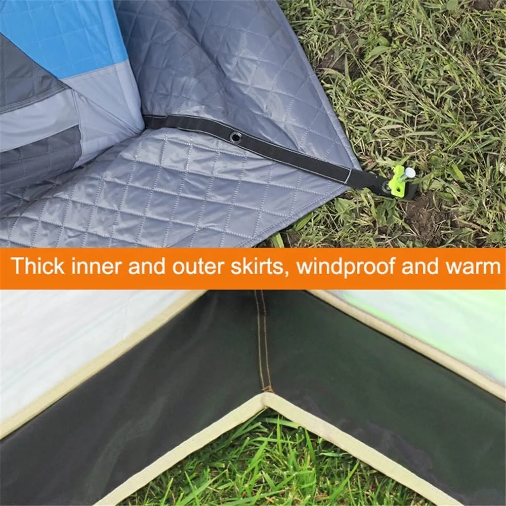 1-4 Winter Fishing Tent Winter Ice Fishing Tent Camping Tent Windproof and Rainproof Outdoor Winter Fishing Warm Tent(Size:220 * 220 * 160cm)