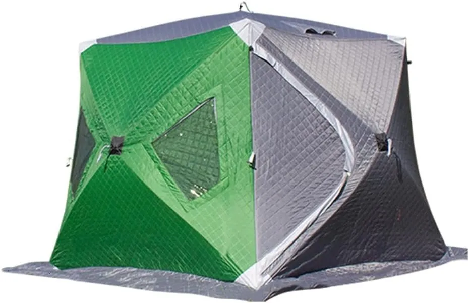 1-4 Winter Fishing Tent Winter Ice Fishing Tent Camping Tent Windproof and Rainproof Outdoor Winter Fishing Warm Tent(Size:220 * 220 * 160cm)