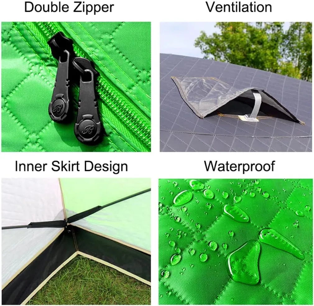 1-4 Winter Fishing Tent Winter Ice Fishing Tent Camping Tent Windproof and Rainproof Outdoor Winter Fishing Warm Tent(Size:220 * 220 * 160cm)