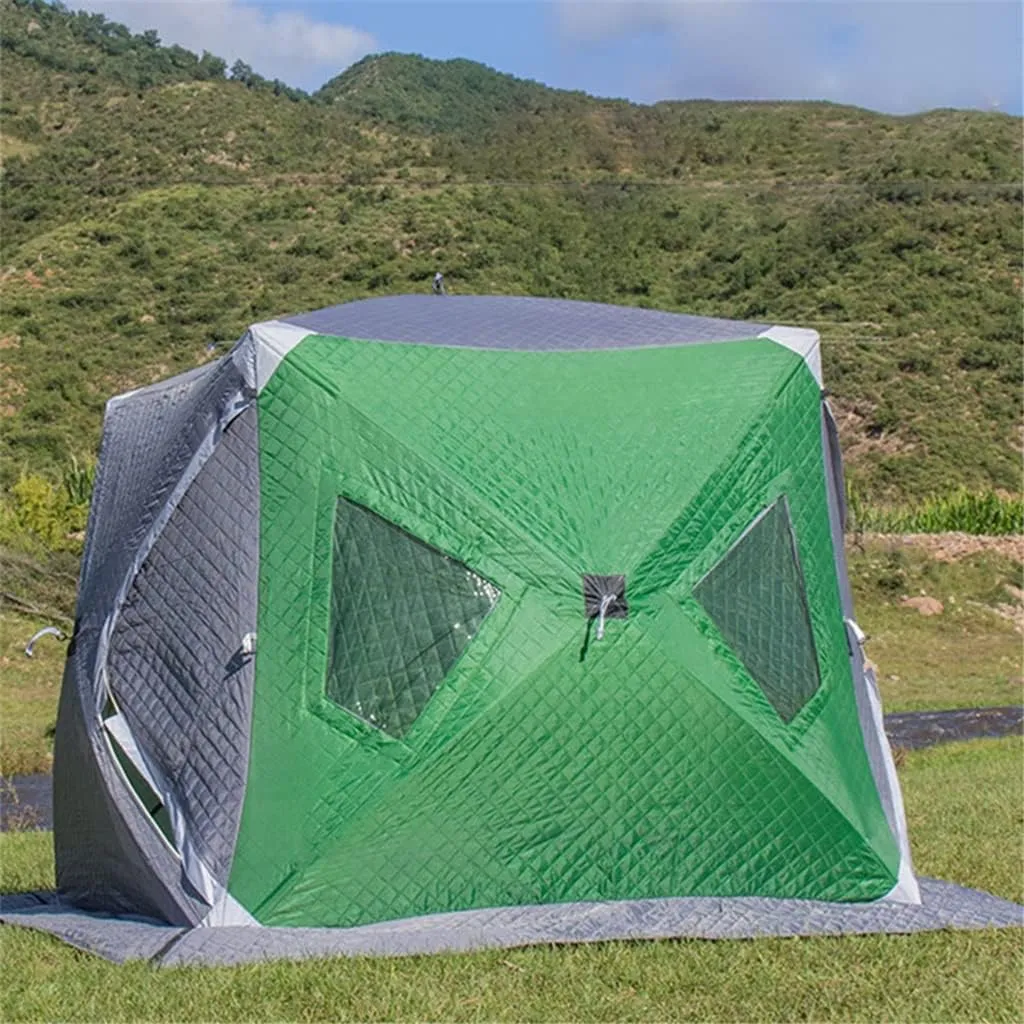 1-4 Winter Fishing Tent Winter Ice Fishing Tent Camping Tent Windproof and Rainproof Outdoor Winter Fishing Warm Tent(Size:220 * 220 * 160cm)