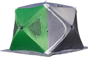 1-4 Winter Fishing Tent Winter Ice Fishing Tent Camping Tent Windproof and Rainproof Outdoor Winter Fishing Warm Tent(Size:220 * 220 * 160cm)