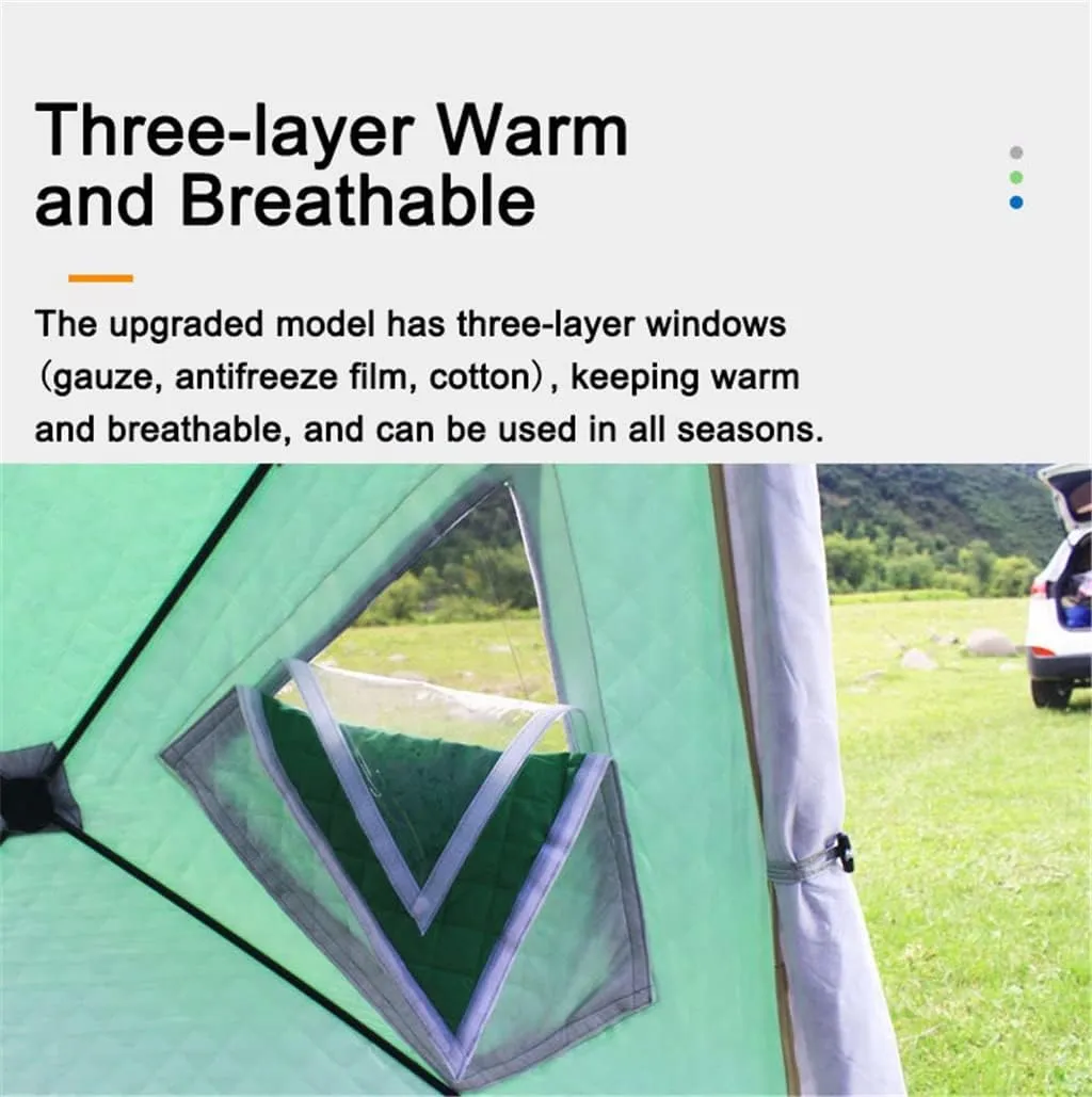 1-4 Winter Fishing Tent Winter Ice Fishing Tent Camping Tent Windproof and Rainproof Outdoor Winter Fishing Warm Tent(Size:220 * 220 * 160cm)