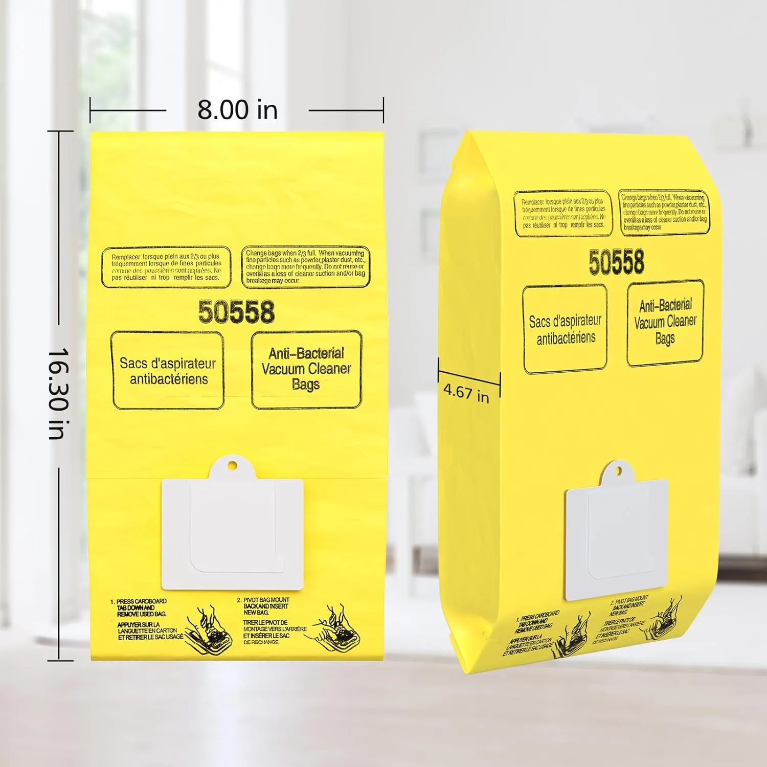 10 Pack Kenmore Canister Vacuum Cleaner Bags Compatible With Type C/Q 5055, 50555, 50557, 50558 and Type C-5, C-18, 53292, 200, 400, 600, 700, 800 Series