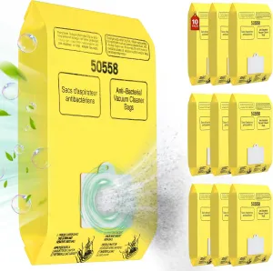 10 Pack Kenmore Canister Vacuum Cleaner Bags Compatible With Type C/Q 5055, 50555, 50557, 50558 and Type C-5, C-18, 53292, 200, 400, 600, 700, 800 Series
