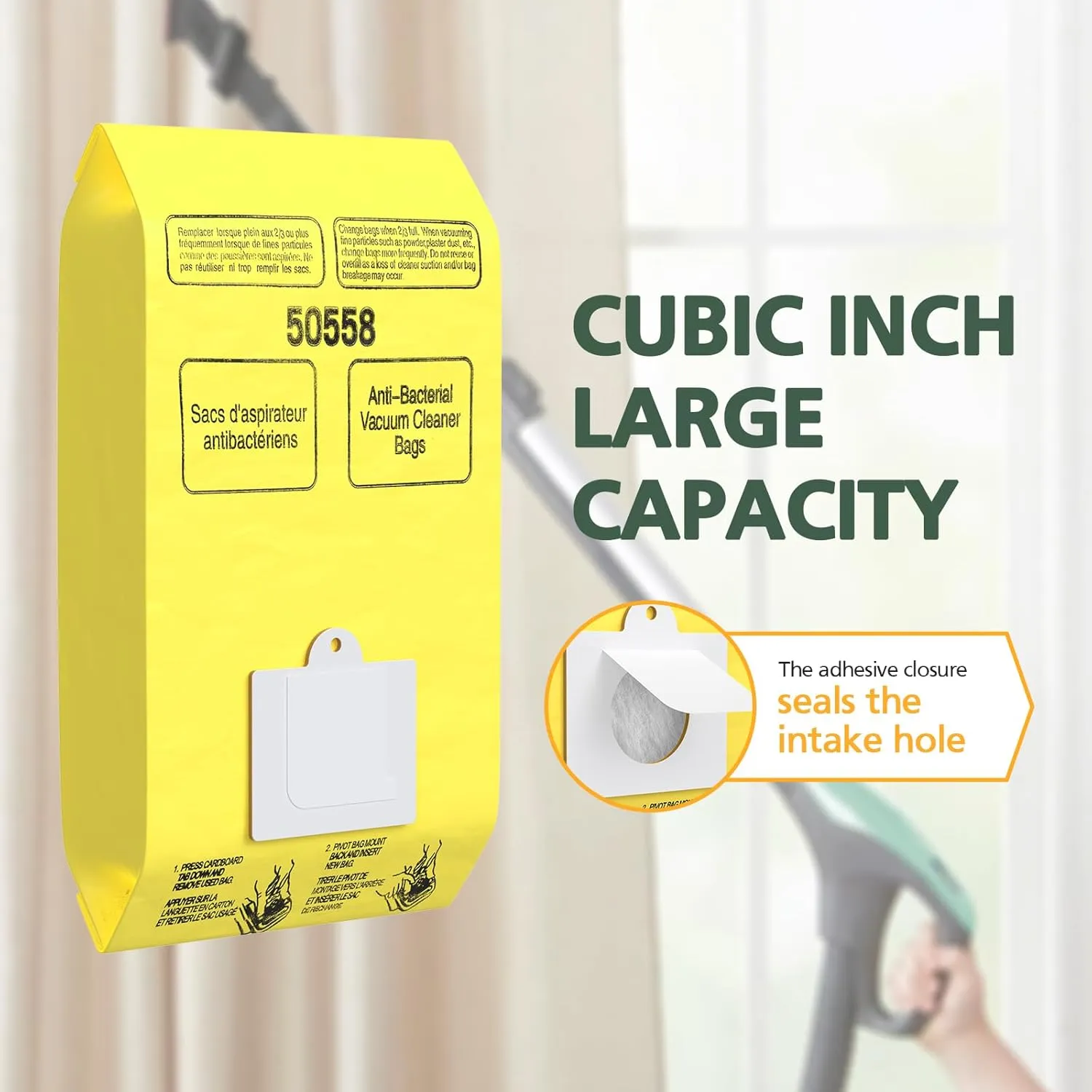 10 Pack Kenmore Canister Vacuum Cleaner Bags Compatible With Type C/Q 5055, 50555, 50557, 50558 and Type C-5, C-18, 53292, 200, 400, 600, 700, 800 Series