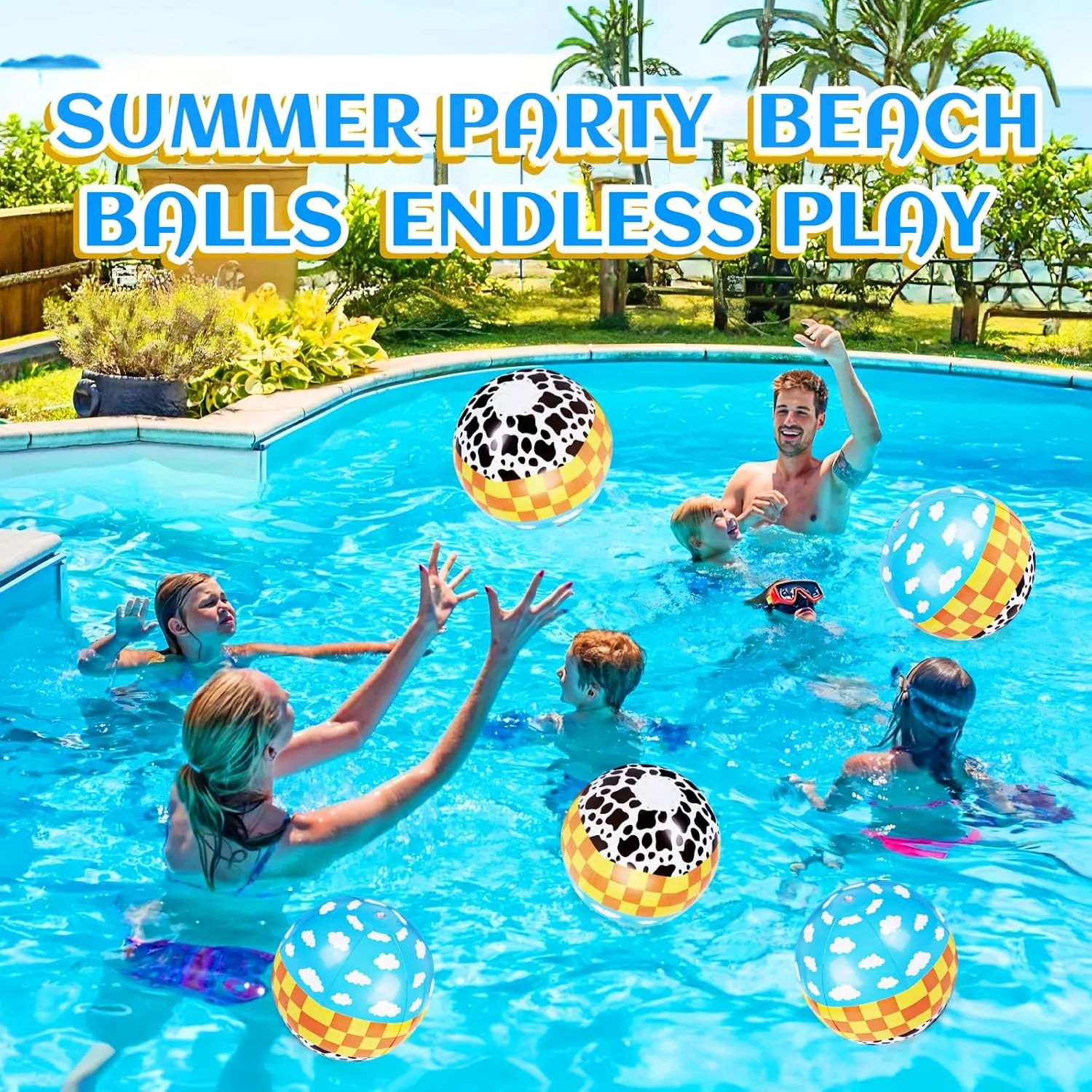 12 Pack Cartoon Story Themed Beach Ball - 16" Bulk Inflatable Beach Balls for Summer Water Games, Toy Inspire Story Game Two Infinity and Beyond Birthday Party Favors, Graduation Decorations 2025