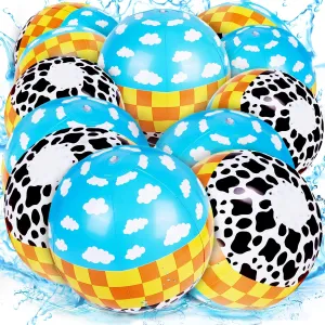 12 Pack Cartoon Story Themed Beach Ball - 16" Bulk Inflatable Beach Balls for Summer Water Games, Toy Inspire Story Game Two Infinity and Beyond Birthday Party Favors, Graduation Decorations 2025