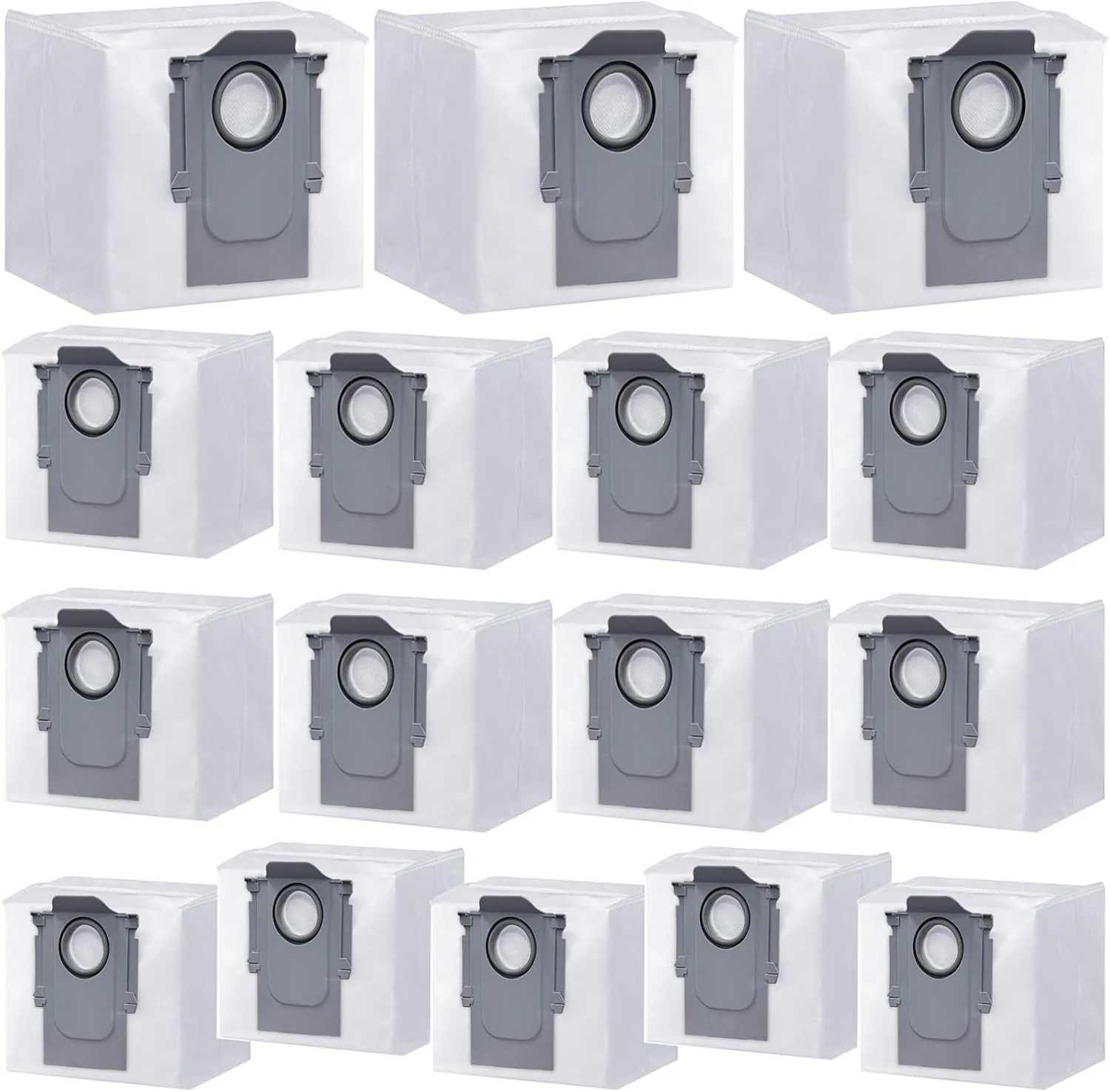 16 pack Disposable Dust Bag for roborock Q5 Q5  Q7 Q7  Q7 Max Q7 Max  S7 MaxV Ultra S8  S8 Pro Ultra Robot Vacuum,roborock q5 bags:3L Large Capacity Disposable Bag Replacement