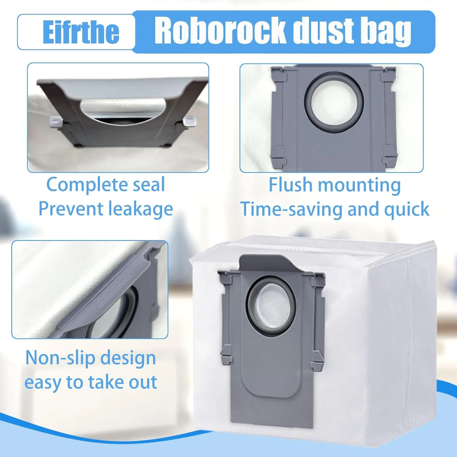 16 pack Disposable Dust Bag for roborock Q5 Q5  Q7 Q7  Q7 Max Q7 Max  S7 MaxV Ultra S8  S8 Pro Ultra Robot Vacuum,roborock q5 bags:3L Large Capacity Disposable Bag Replacement