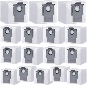 16 pack Disposable Dust Bag for roborock Q5 Q5  Q7 Q7  Q7 Max Q7 Max  S7 MaxV Ultra S8  S8 Pro Ultra Robot Vacuum,roborock q5 bags:3L Large Capacity Disposable Bag Replacement
