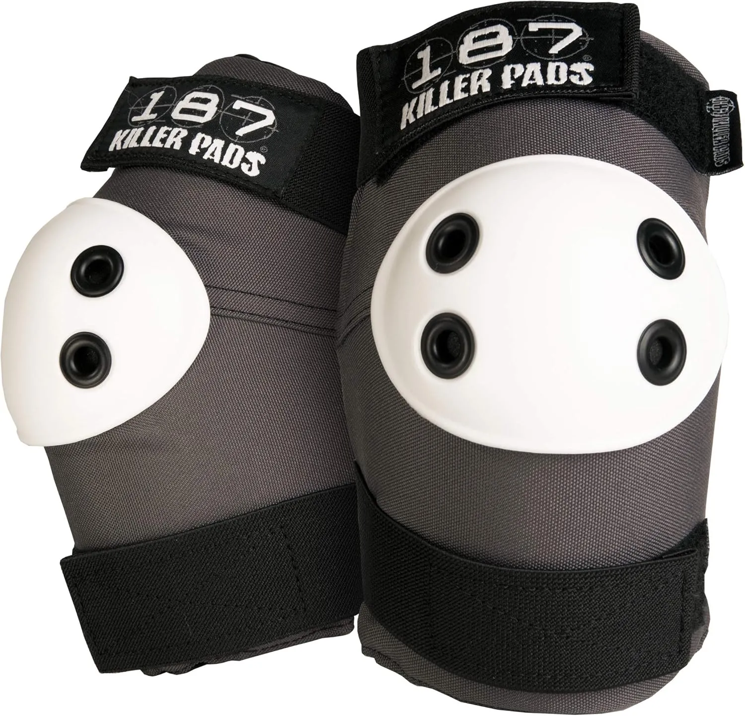 187 KILLER PADS -ELBOW - M Grey with White Cap (ELMA107)