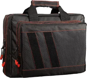 2 Pistol Range Bag, Double Layer Explosion Proof Zipper Lockable Compartment Additional Magazine Storage Slot (9686BLK)