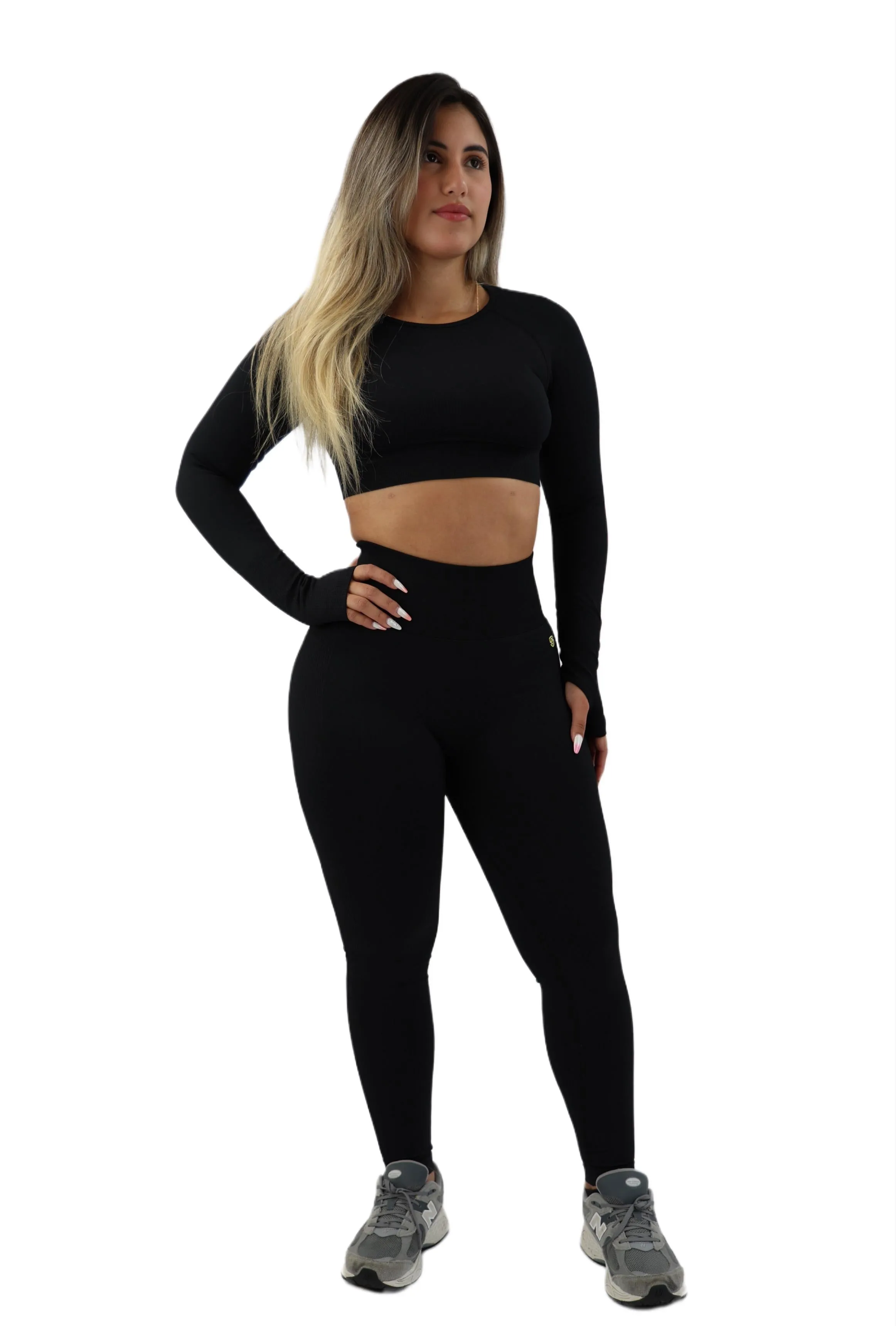 2. StretchFit Long Sleeve Sports Set Bottom - Black