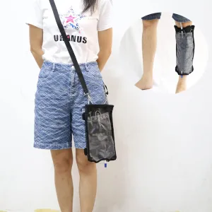 2000ML Urine Bag Holder Catheter Abdominal Drainage Bag Holder with Shoulder Leg Straps Mesh Inspection Window for Bladder Kidney Ostomy Patients Home Travel Wheelchair