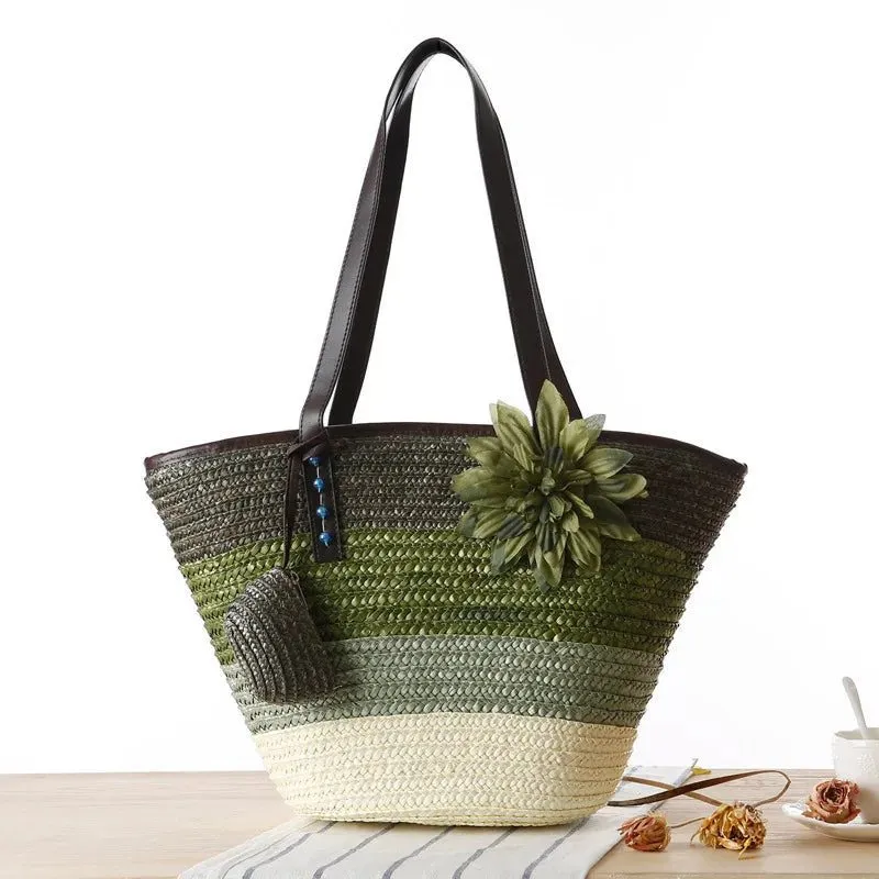 2022 Stylish Straw Tote Bag for Beach