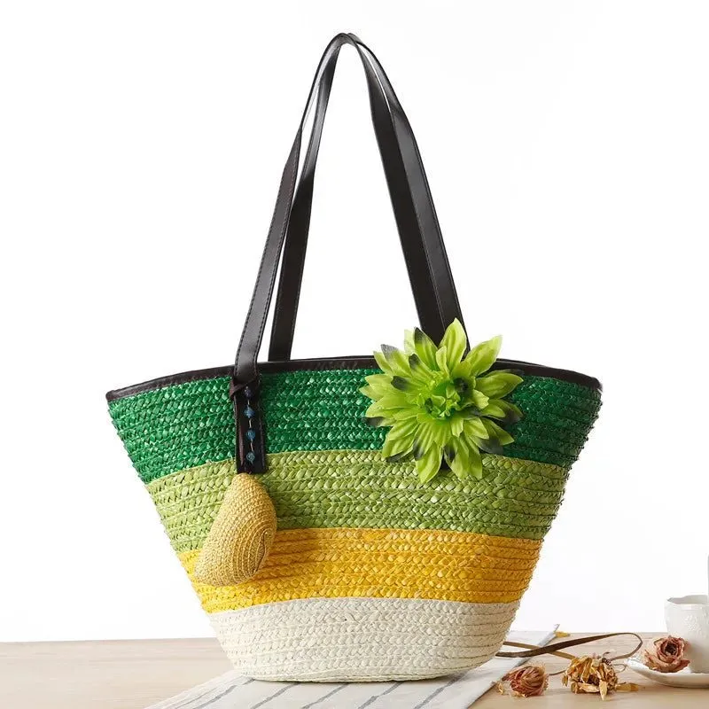 2022 Stylish Straw Tote Bag for Beach