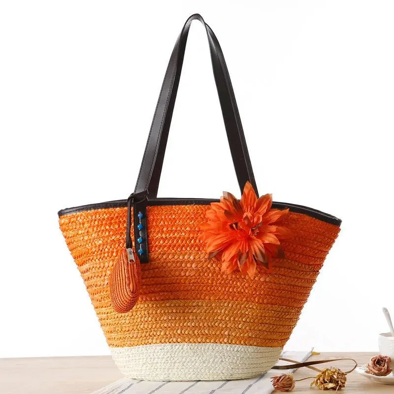2022 Stylish Straw Tote Bag for Beach