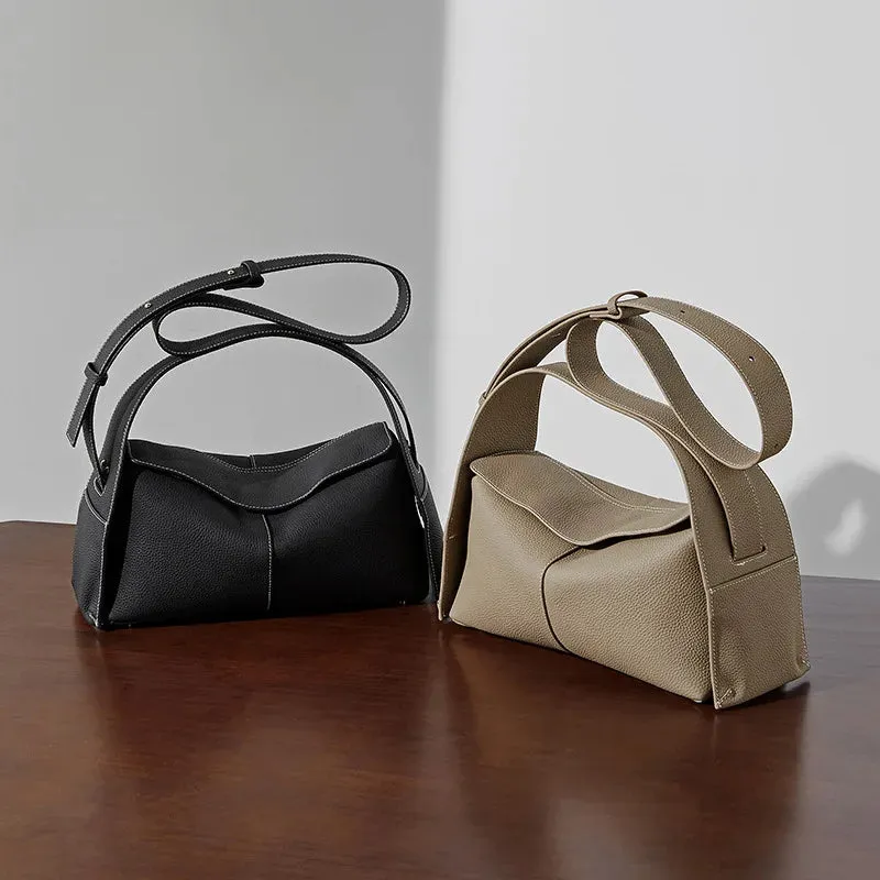 2025 Luxury Genuine Leather Handbag – Designer First-Layer Cowhide Shoulder & Tote Bag for Women.030425.