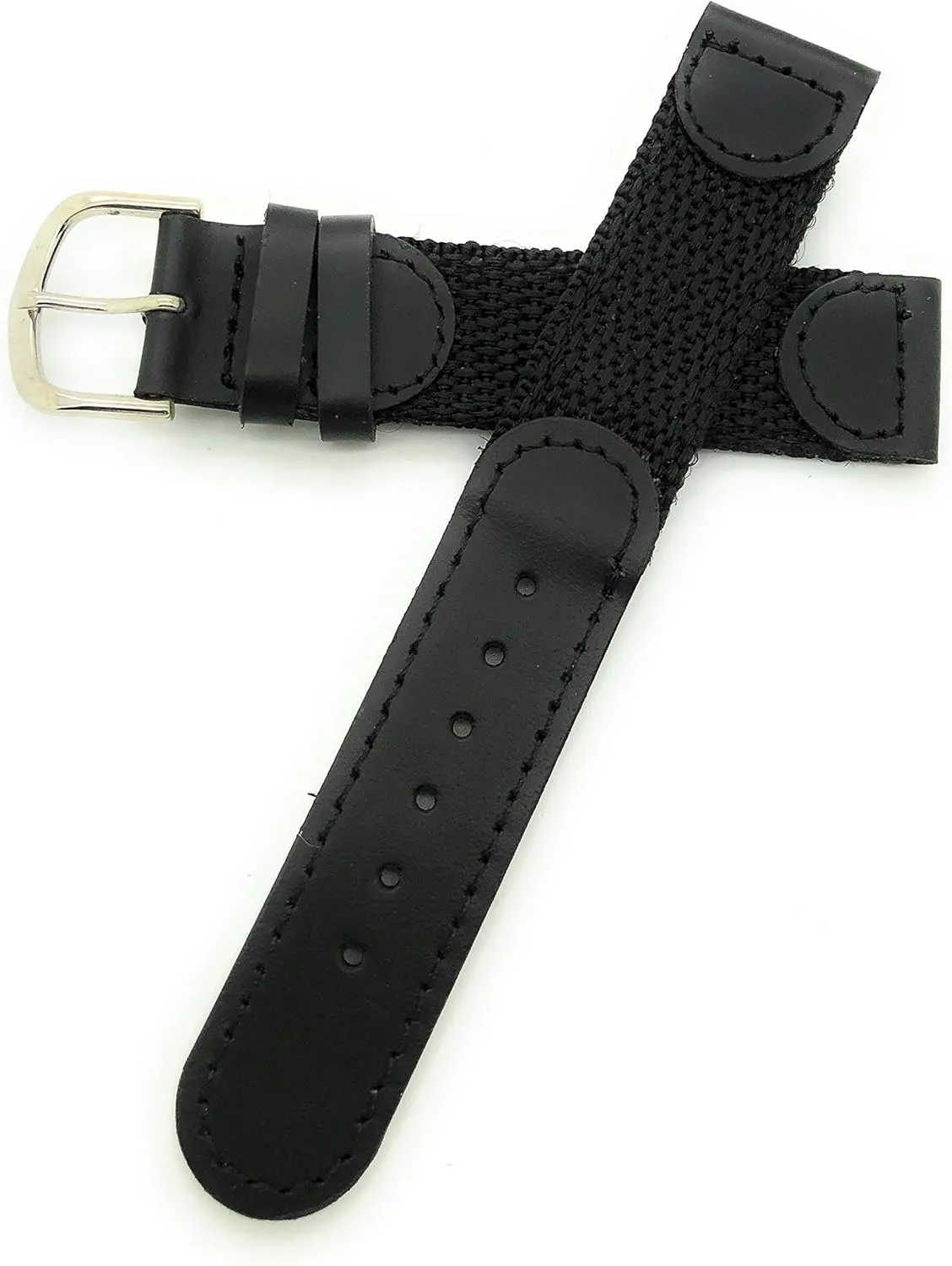 20mm Canvas Nylon Leather Watch Band Swiss Army Style