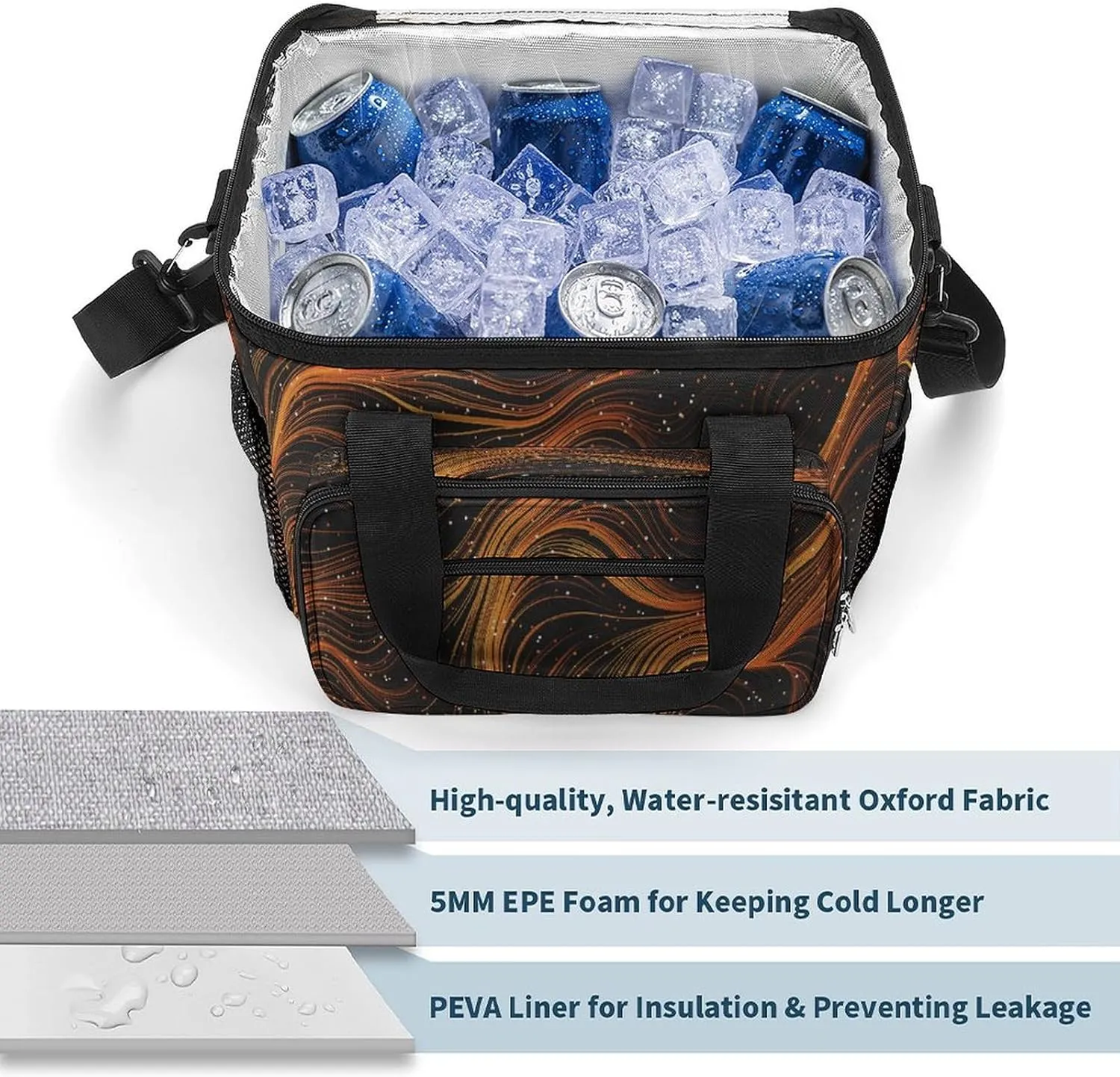 22.5L Waterproof Soft Cooler BagInsulated Lunch Box for Camping Fishing Beach Road Trips