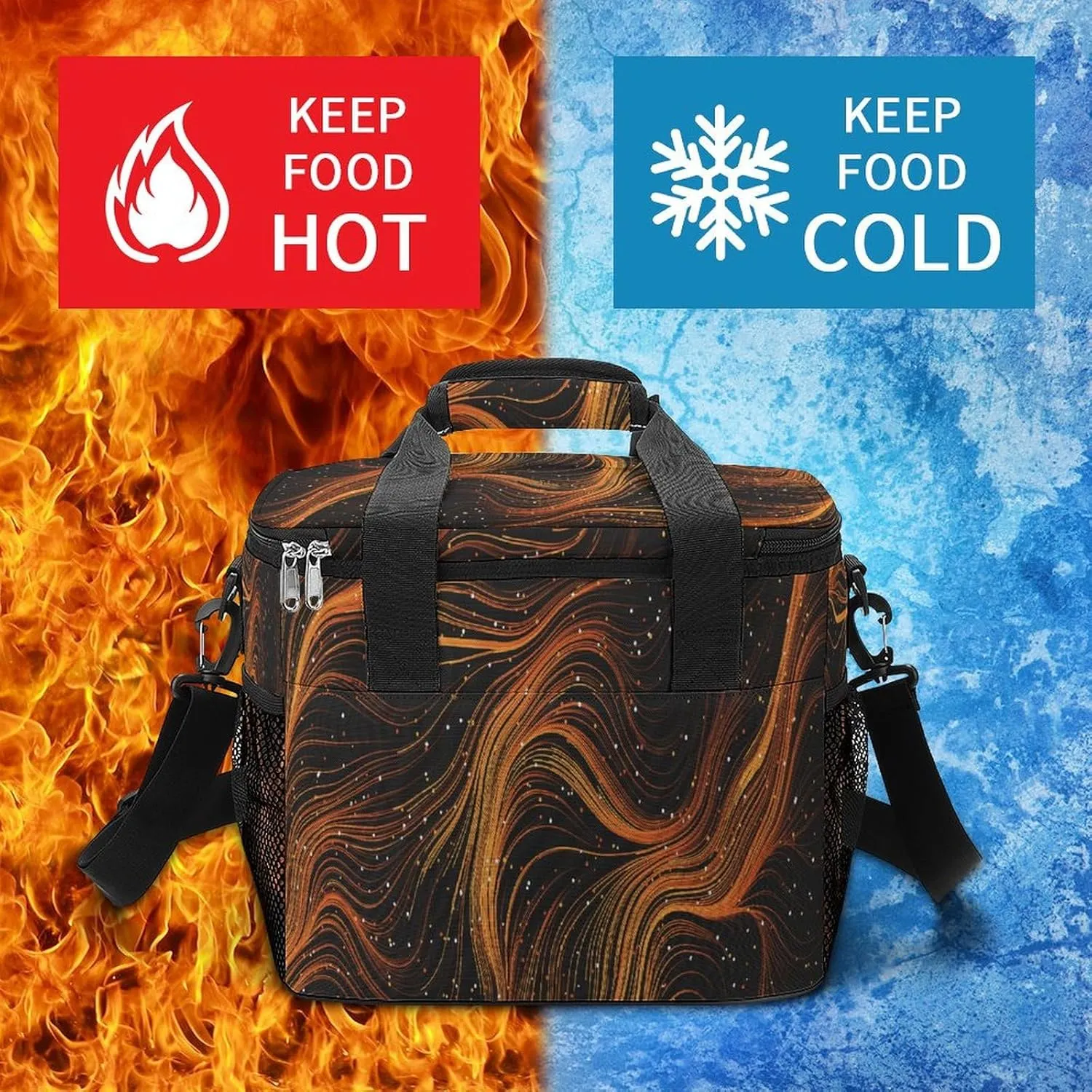 22.5L Waterproof Soft Cooler BagInsulated Lunch Box for Camping Fishing Beach Road Trips