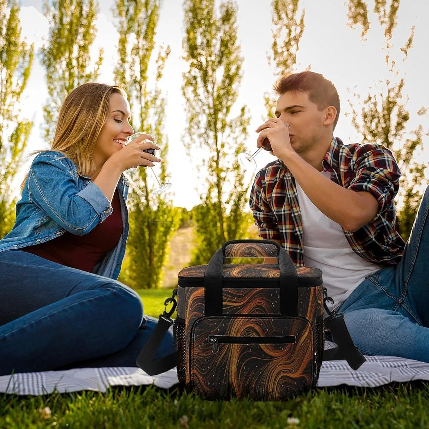 22.5L Waterproof Soft Cooler BagInsulated Lunch Box for Camping Fishing Beach Road Trips