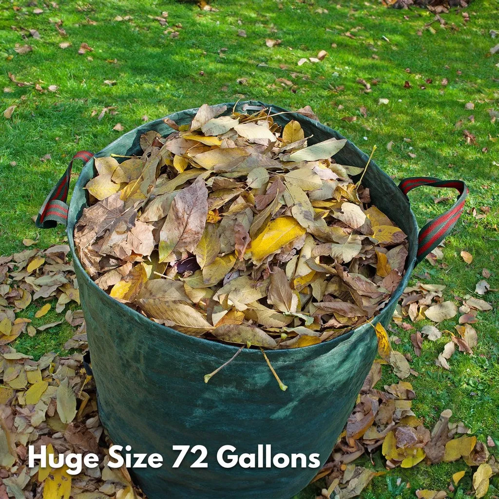 3 Packs Garden Waste Bags with 72 gallons (Green)