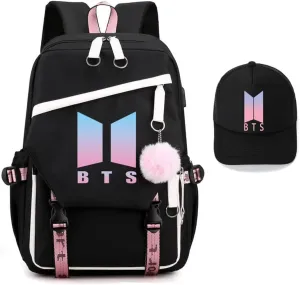 3PCS Teenagers Travel Backpack Large Capacity Laptop Bag Multifunctional Shoulder Bag with USB Charging Port