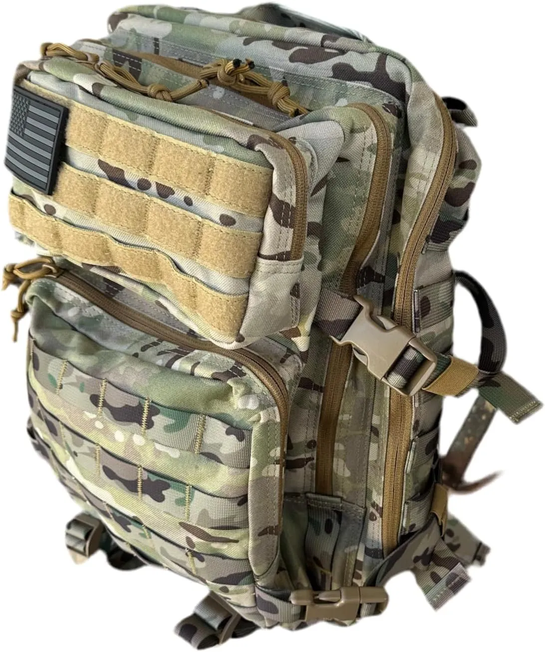 40L Tactical Backpack – 900D/1000D Molle Assault Pack, 3-Day Survival, Hiking, Camping, Travel Gear (ALL-TERRAIN CAMO)