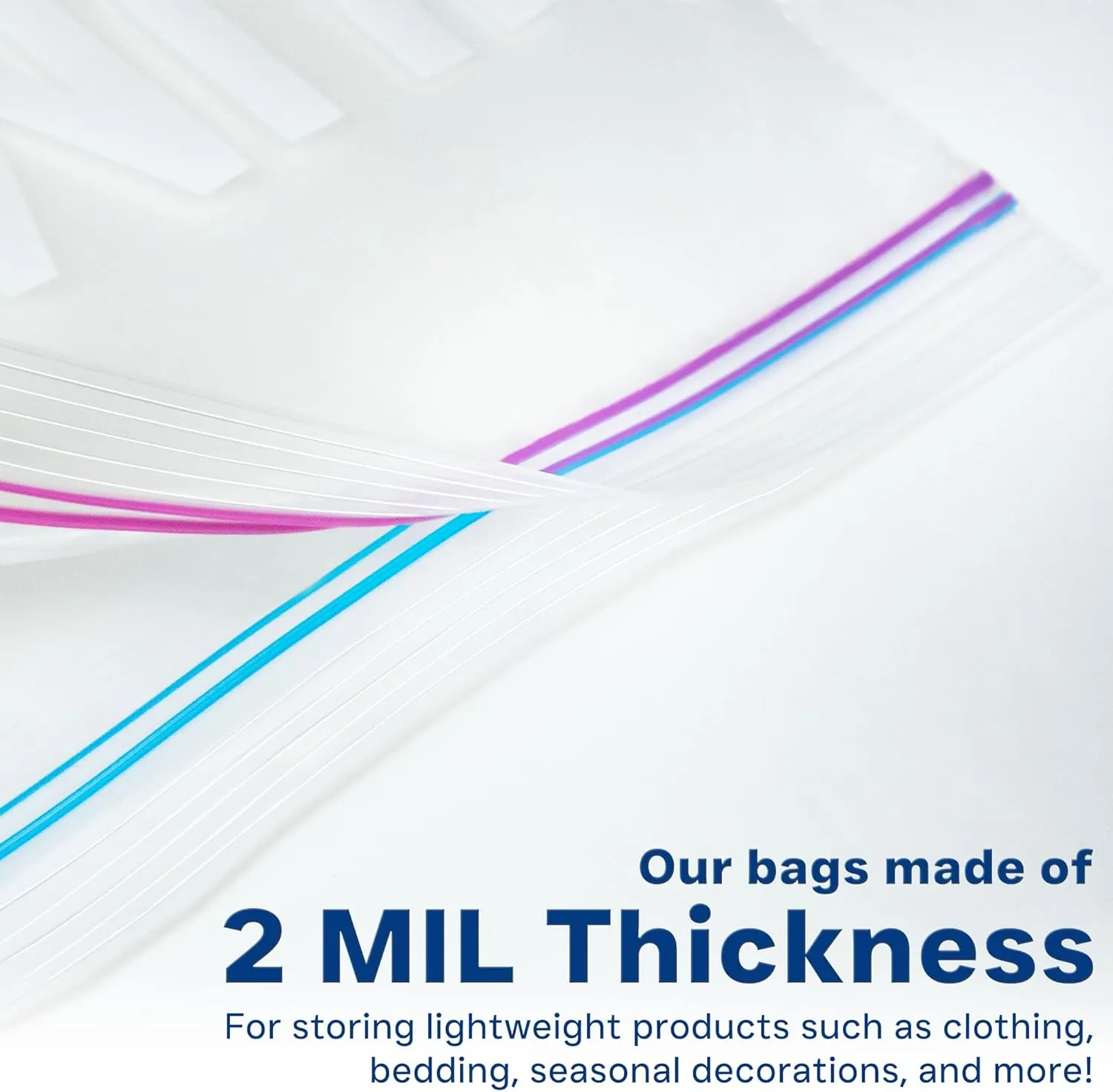 5 gallon large storage bag, plastic bags with zipper 18x24in, extra large gallon bags for clothes, jumbo moving bag and packing - BPA Free [30 COUNT]