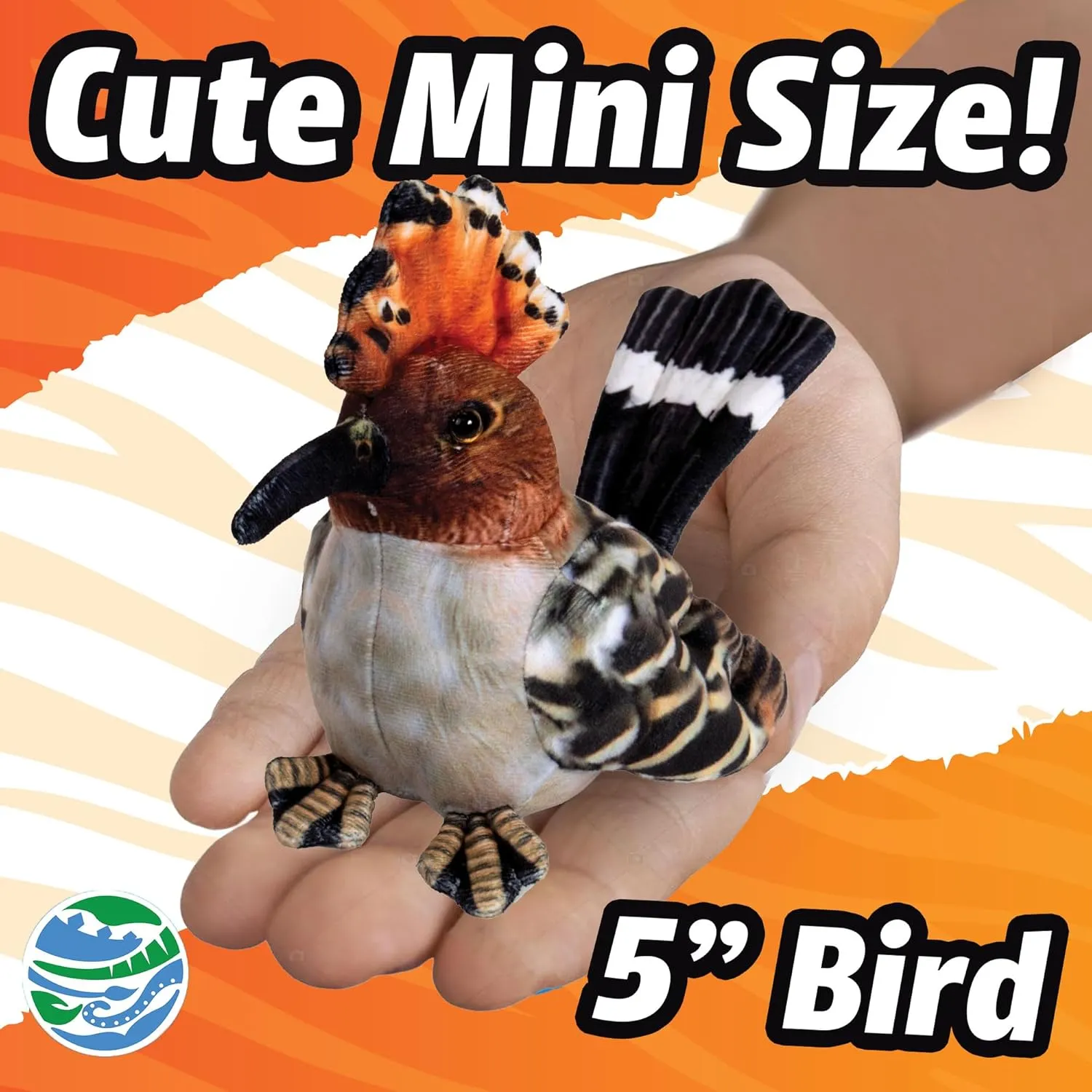 5" Blue Bird Stuffed Animal - Blue Bird Plush Animals for Kids Toys, Realistic Stuffed Miniature Bird, Soft Stuffed Plush, Safari Stuffed Animals (Brown Woodpecker)