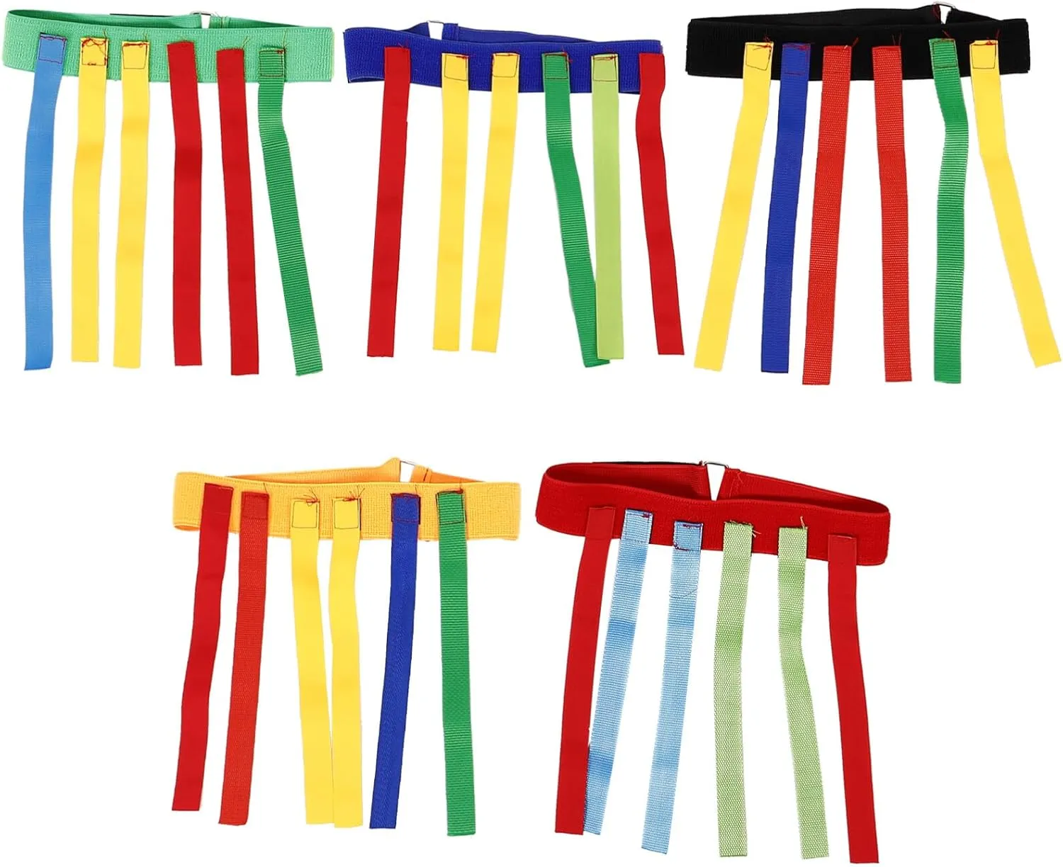 5sets Interactive Pull Tail Game Belts for Outdoor Activities Boy Girl Training Reaction Exercise Props Bright Colors