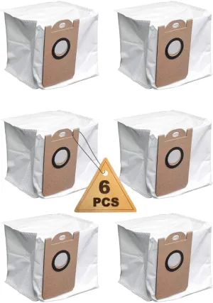 6 Pack Leakproof Dedicated Large Capacity Dust Bags For iHome AutoVac Nova Vacuum Bags, For Proscenic M7 Pro Vacuum Cleaner Accessory