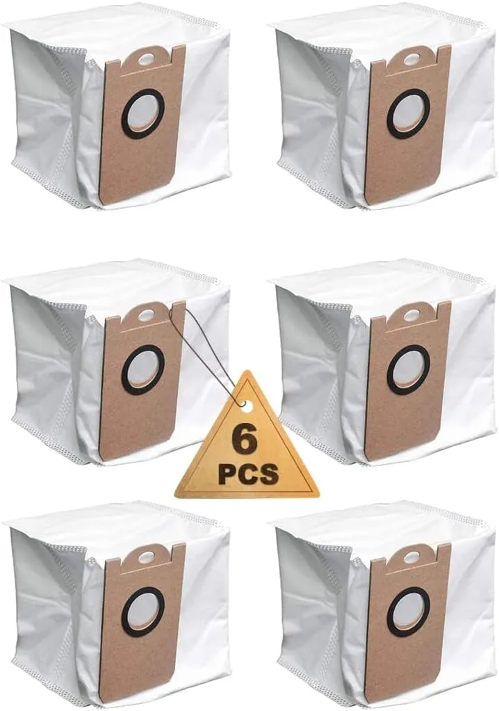 6 Pack Leakproof Dedicated Large Capacity Dust Bags For iHome AutoVac Nova Vacuum Bags, For Proscenic M7 Pro Vacuum Cleaner Accessory