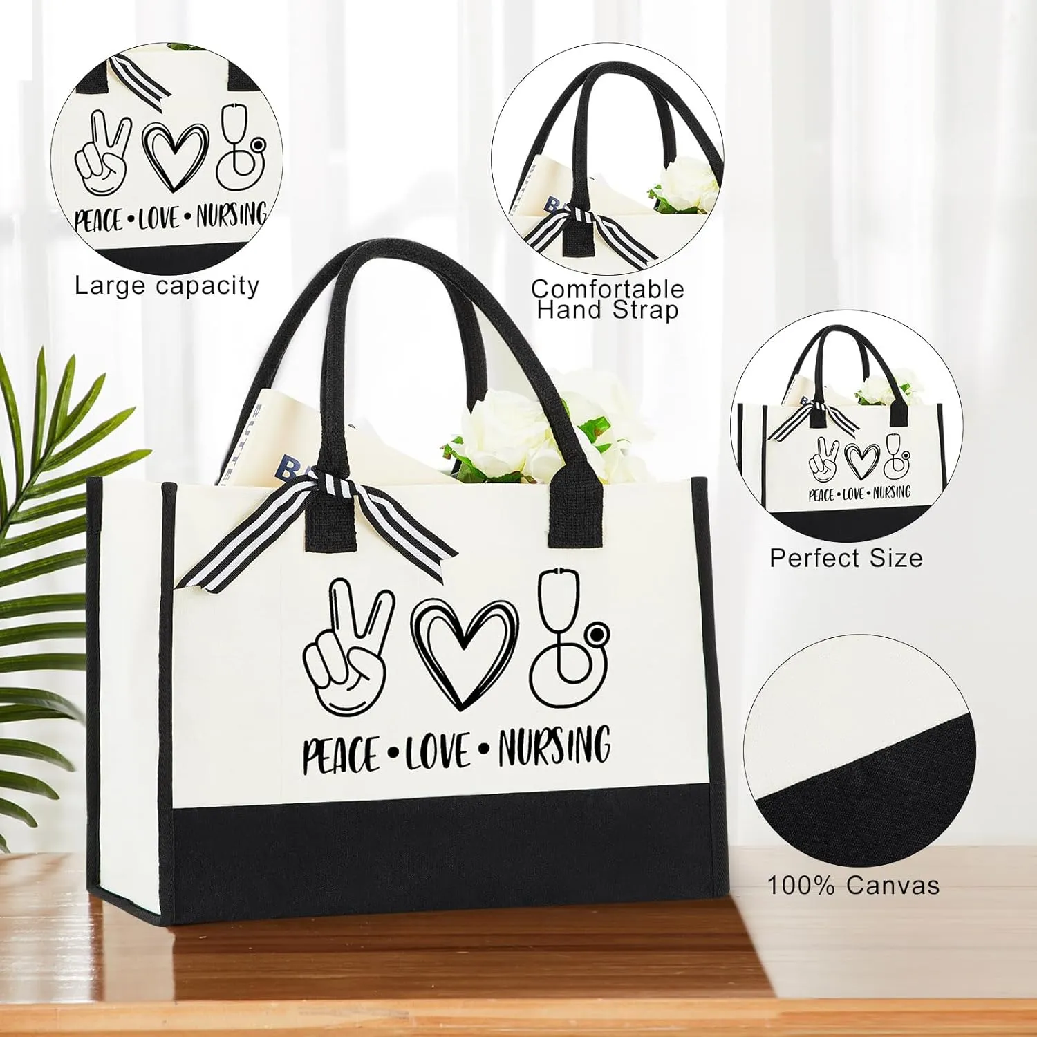 7 Pcs Nurse Week Gift for Women Nursing Graduation Gift Set Include Tote Bag Stethoscope Case Ballpoint Pen Badge Reel Clipboard(Blue,Fresh Style)