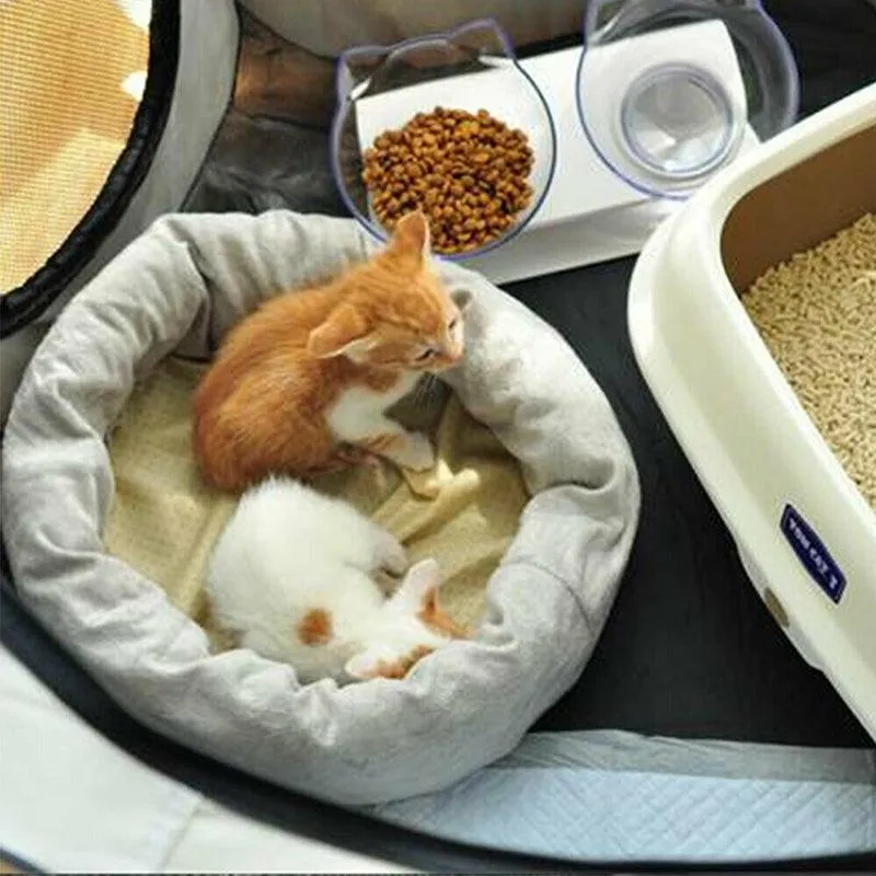 8 Panel Pet Tent Playpen Dog Cat Play Pen Bags Kennel Portable Puppy Crate