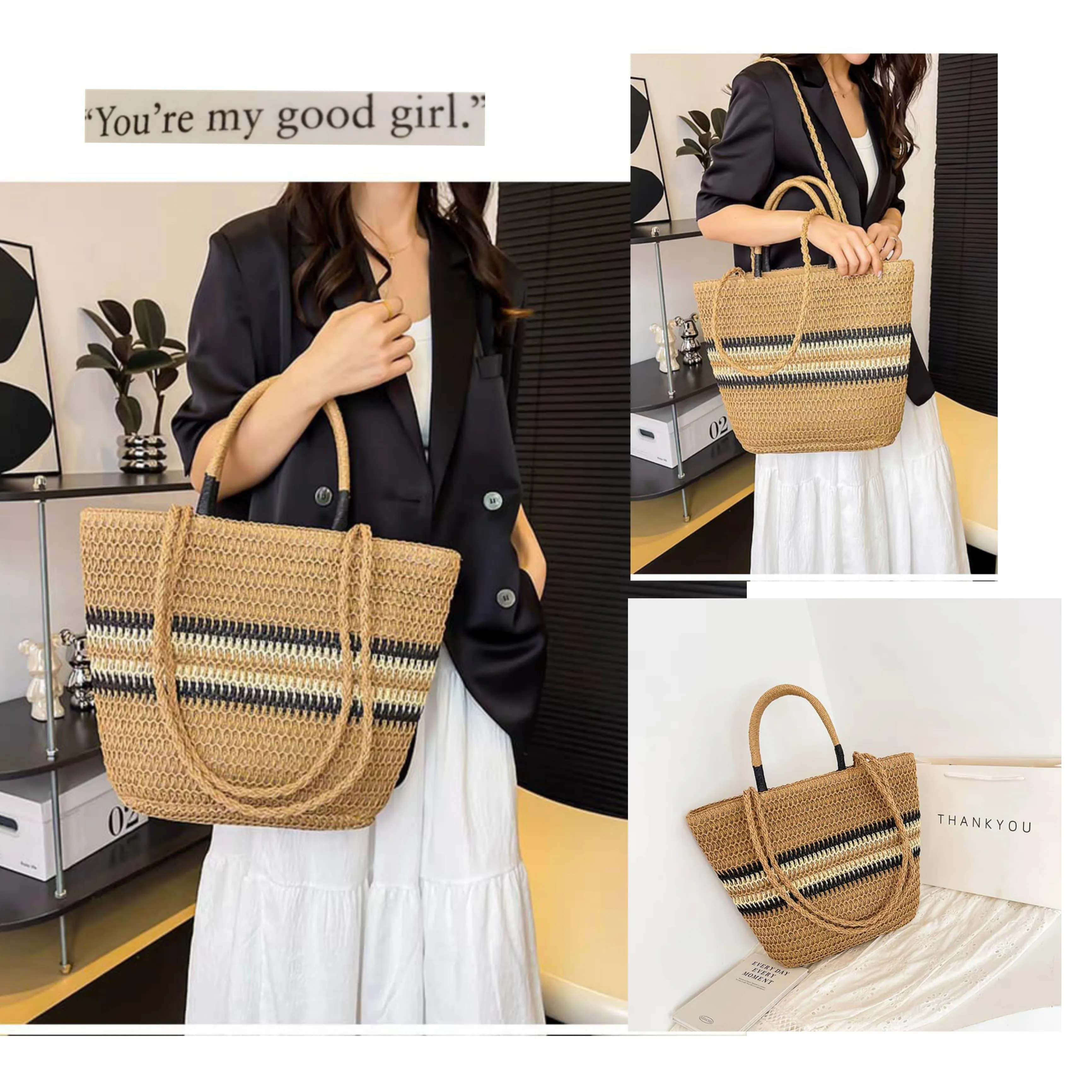 Act now for savings Tote Bags Hand Woven Shoulder Military discount