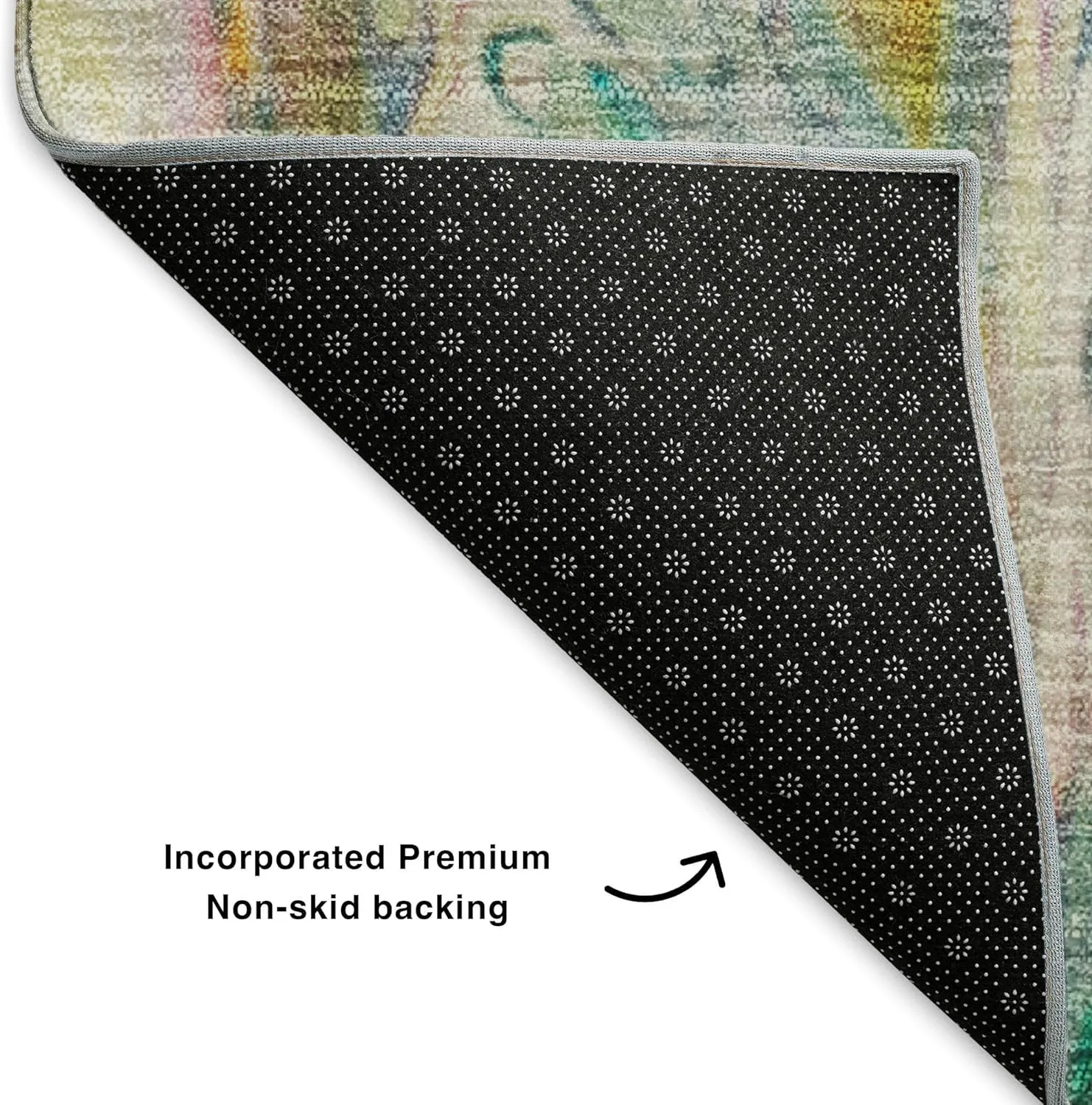 Addison Rugs Mayfield AMF602 Green 5' x 7'6" Indoor Premium Machine Washable Rug, Silky Soft, Easy Clean, Non Shedding, Bedroom, Living Room, Dining Room, Kitchen, Patio Rug