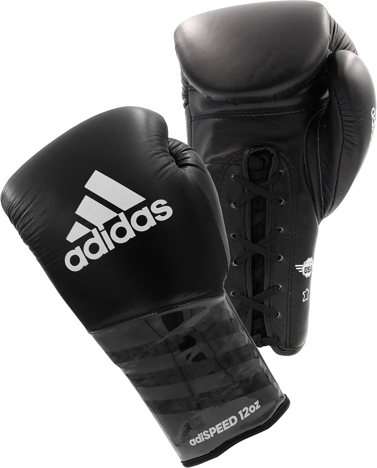 adidas Speed 500 Pro Boxing Gloves – Genuine Leather Training Gloves for Men & Women, Lace-Up Heavy Bag & Kickboxing Gloves
