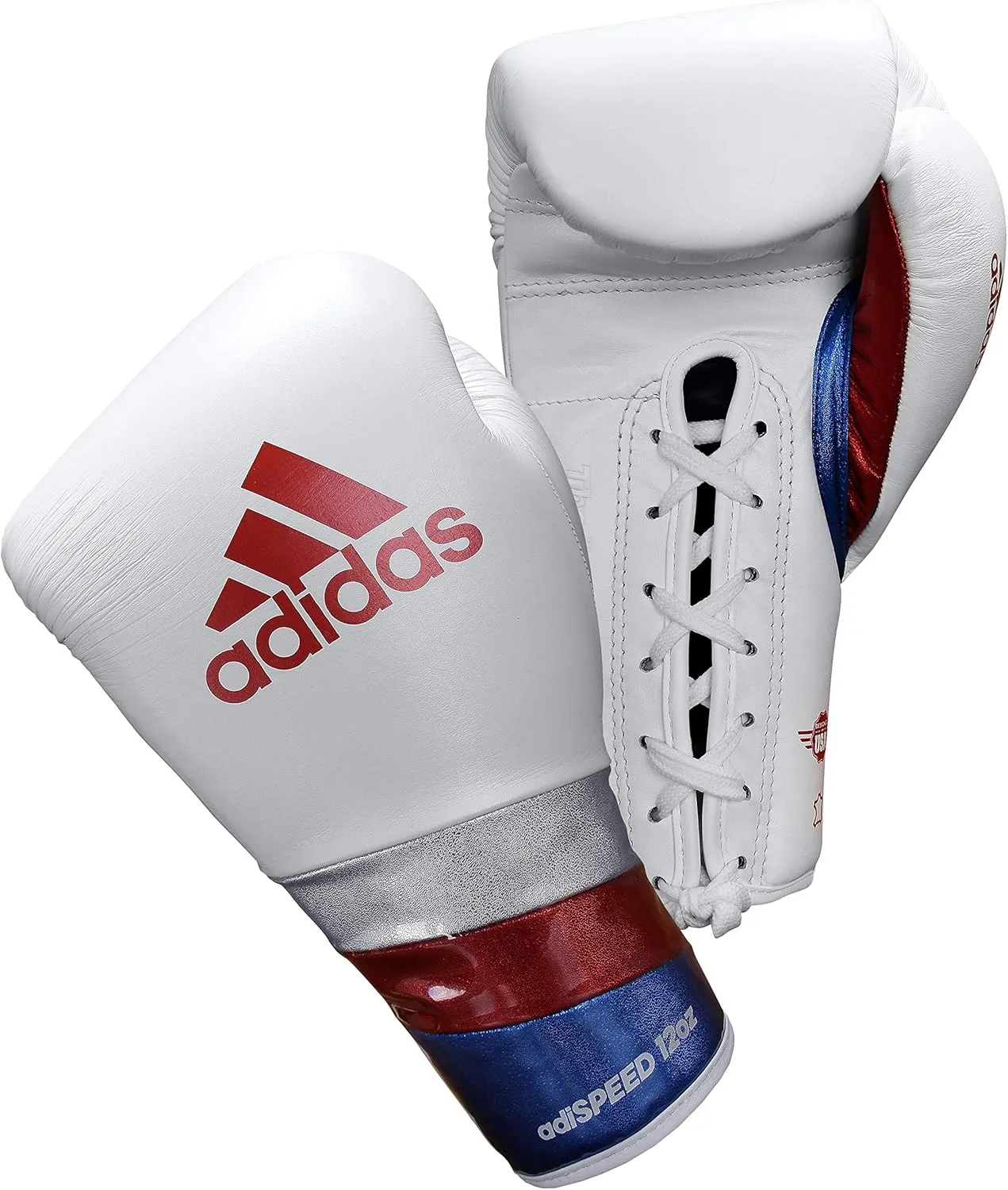 adidas Speed 500 Pro Boxing Gloves – Genuine Leather Training Gloves for Men & Women, Lace-Up Heavy Bag & Kickboxing Gloves