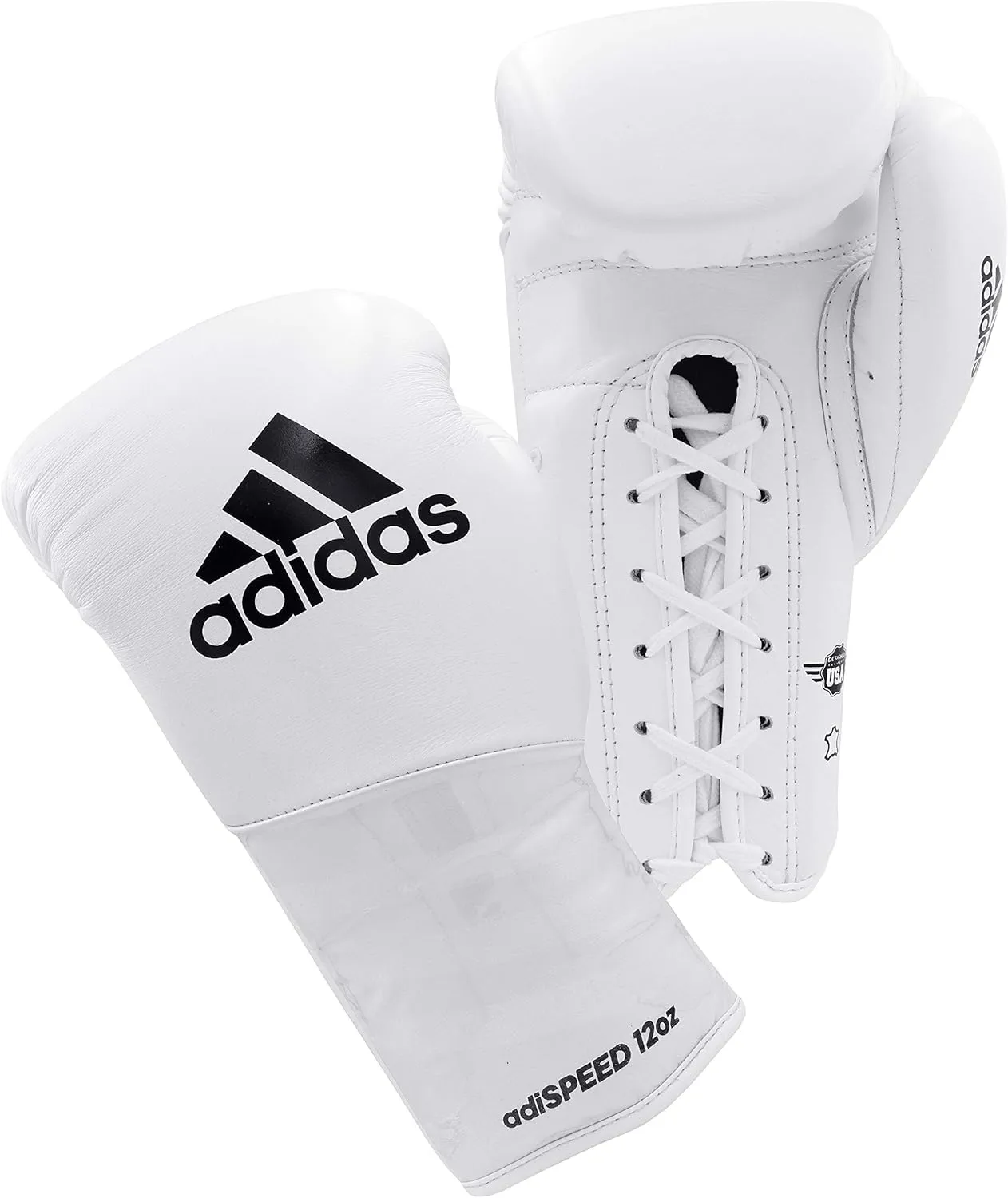 adidas Speed 500 Pro Boxing Gloves – Genuine Leather Training Gloves for Men & Women, Lace-Up Heavy Bag & Kickboxing Gloves