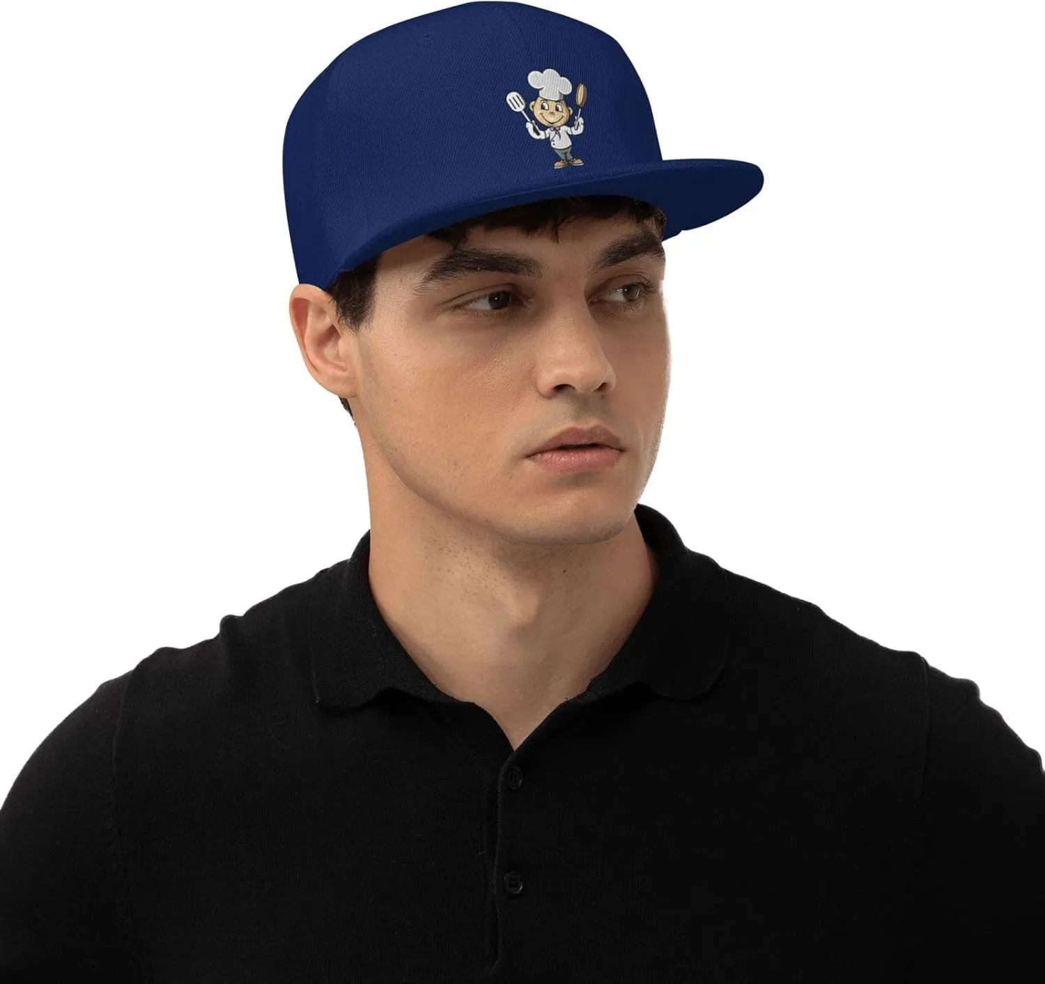 Adjustable Chef with Spatula and Frying Pan Snapback Hat for Men Women Baseball Cap Dad Hats