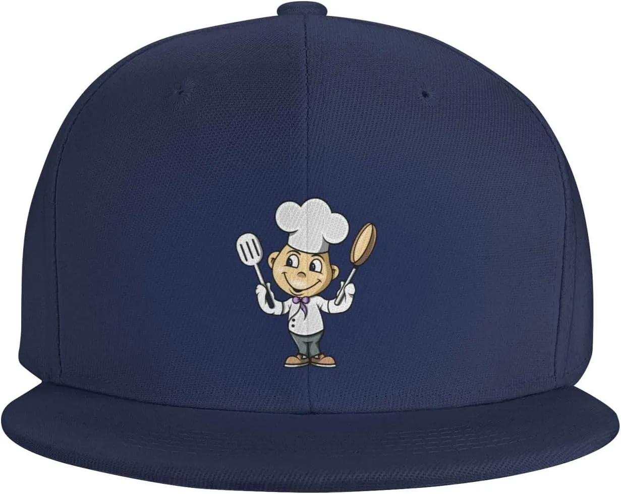 Adjustable Chef with Spatula and Frying Pan Snapback Hat for Men Women Baseball Cap Dad Hats
