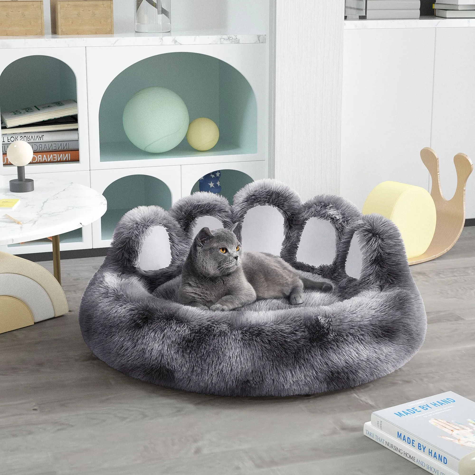 Adorable Bear Paw Design Shape Pet Bed - Dog Beds & Furniture for Small, Medium Dogs, and Cat's