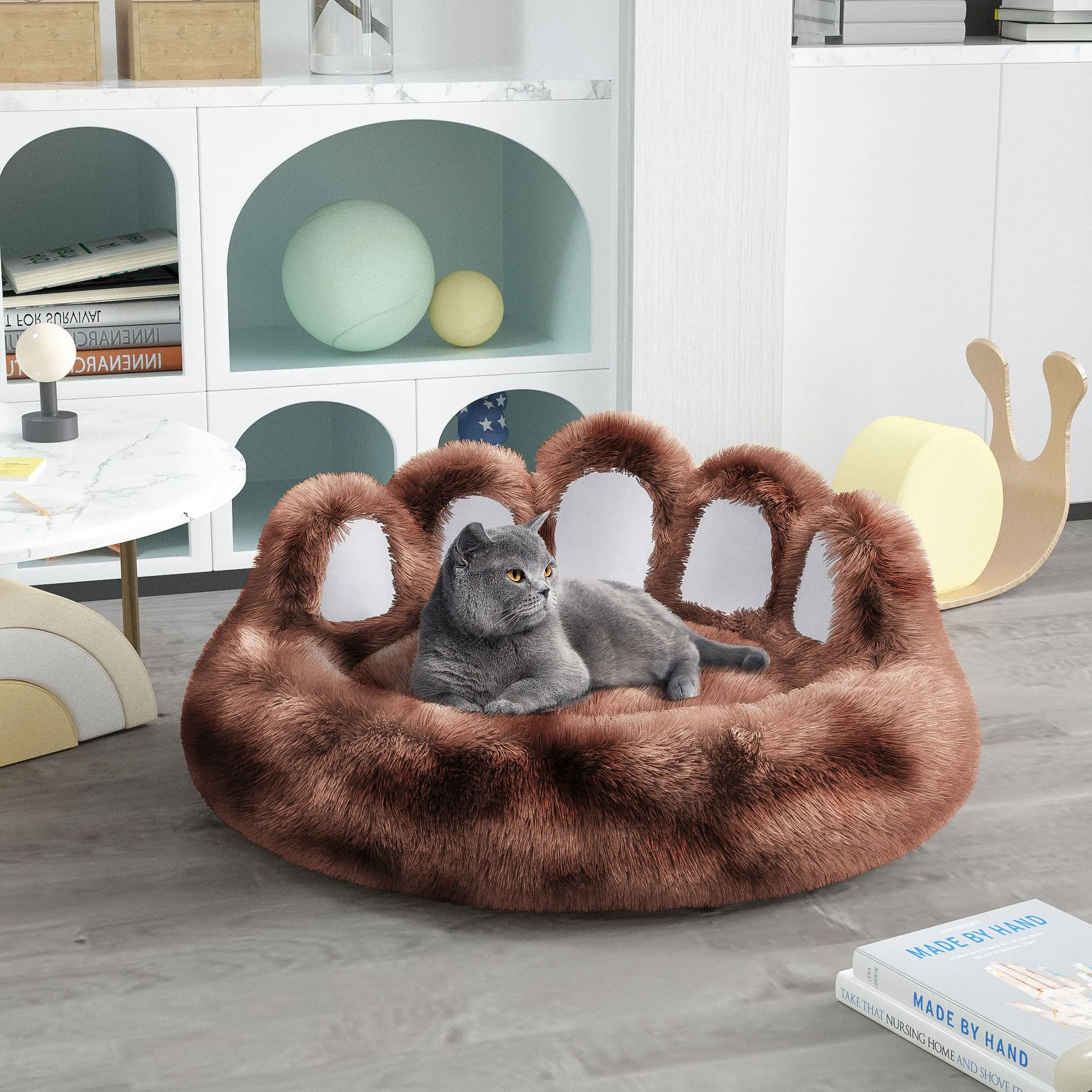 Adorable Bear Paw Design Shape Pet Bed - Dog Beds & Furniture for Small, Medium Dogs, and Cat's