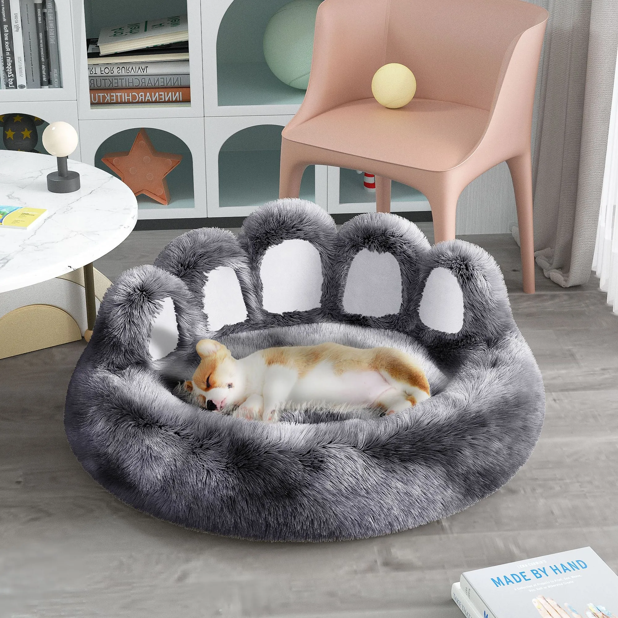 Adorable Bear Paw Design Shape Pet Bed - Dog Beds & Furniture for Small, Medium Dogs, and Cat's