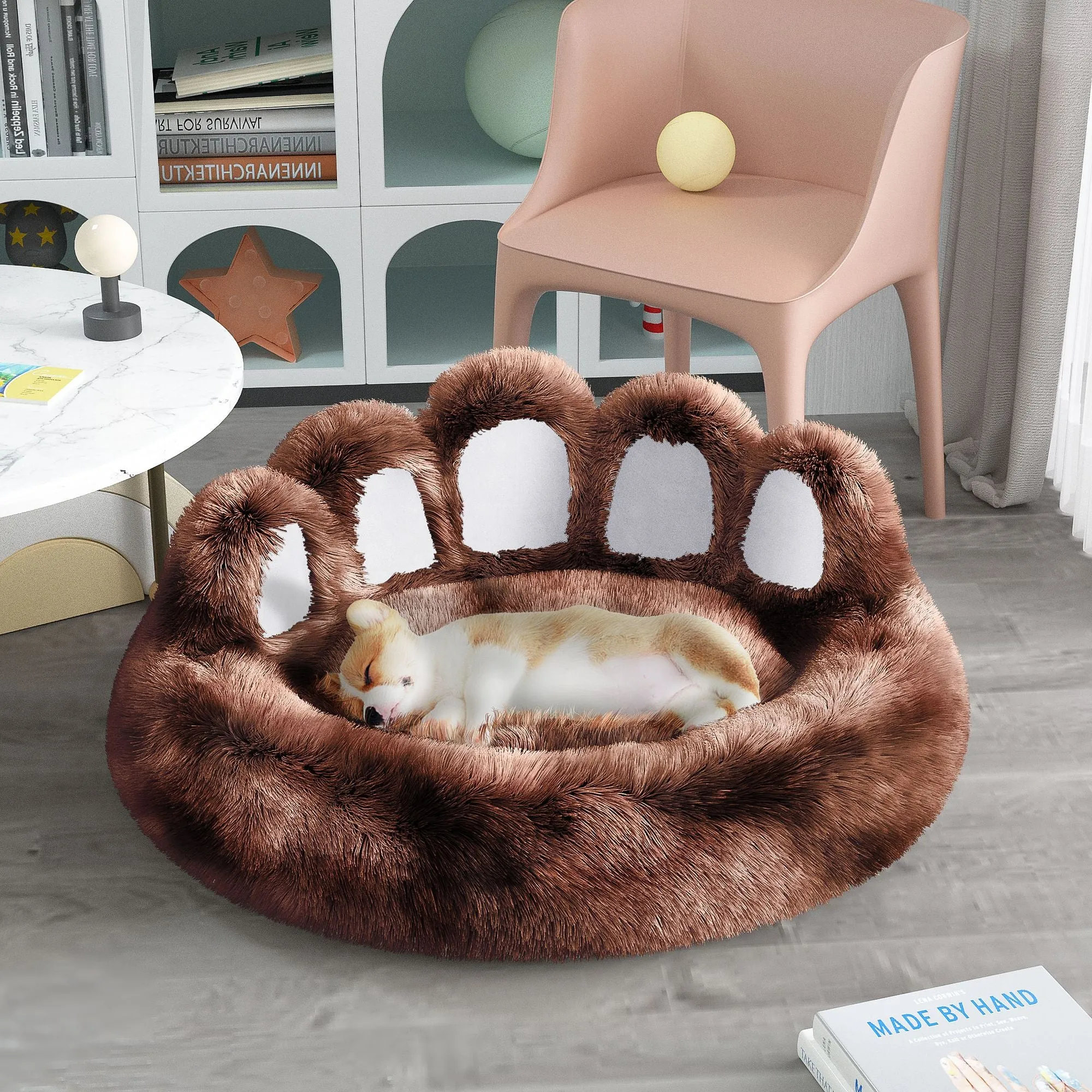 Adorable Bear Paw Design Shape Pet Bed - Dog Beds & Furniture for Small, Medium Dogs, and Cat's