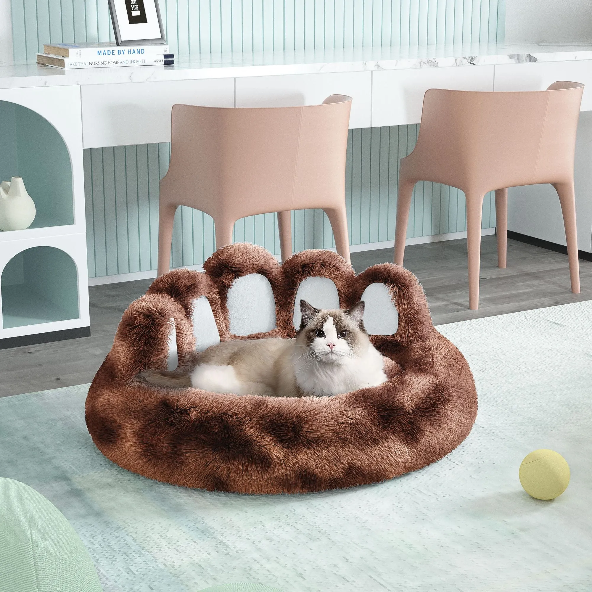Adorable Bear Paw Design Shape Pet Bed - Dog Beds & Furniture for Small, Medium Dogs, and Cat's