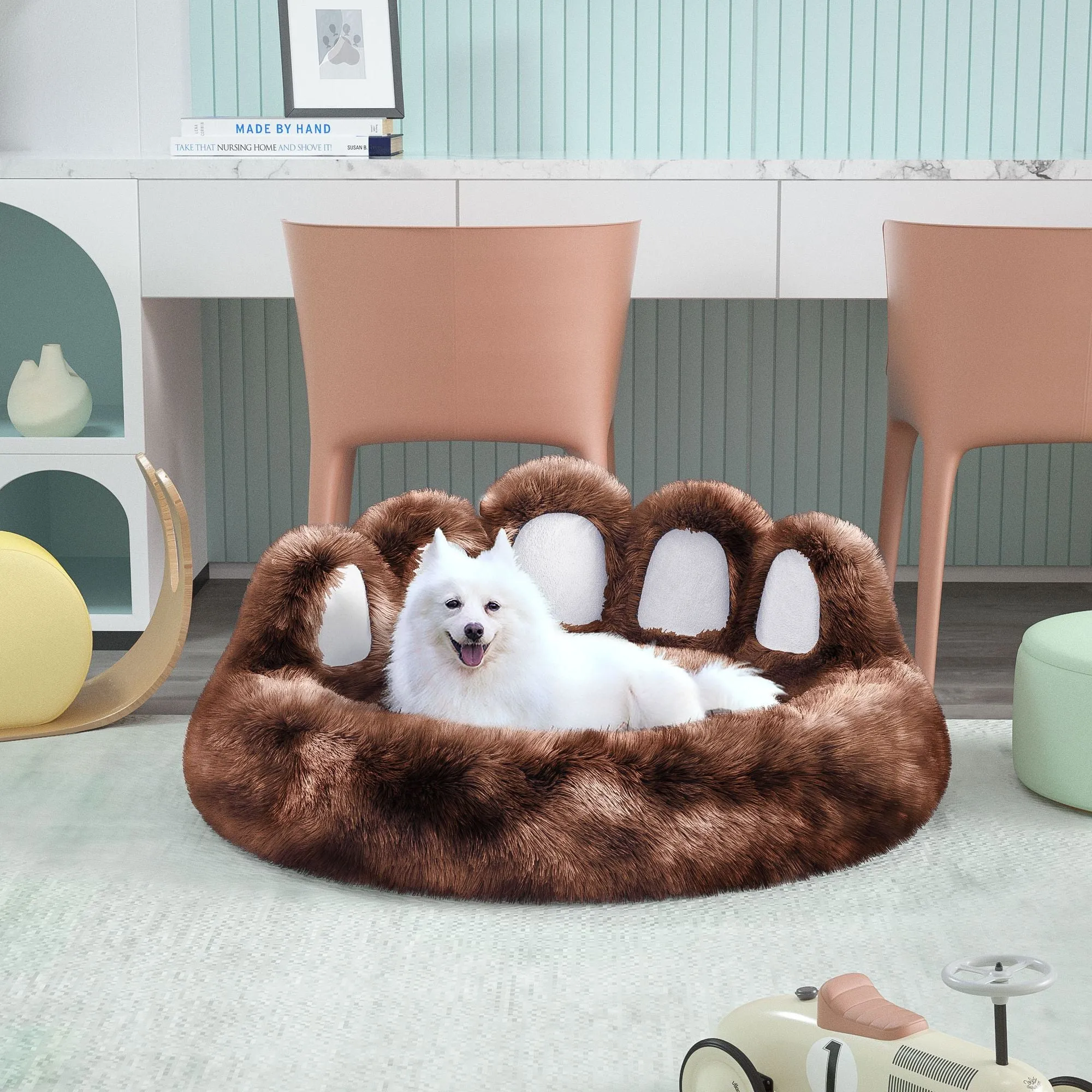 Adorable Bear Paw Design Shape Pet Bed - Dog Beds & Furniture for Small, Medium Dogs, and Cat's